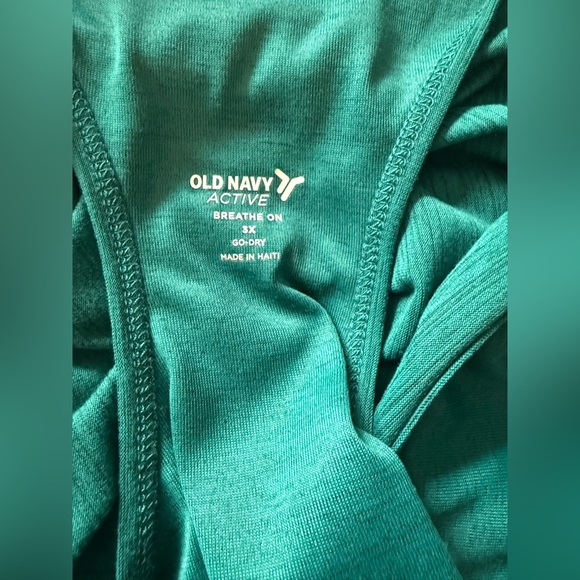 Old Navy Women’s Green Active Tank Top Racerback Breathe On GO-DRY Shirt Size 3X - Picture 4 of 4